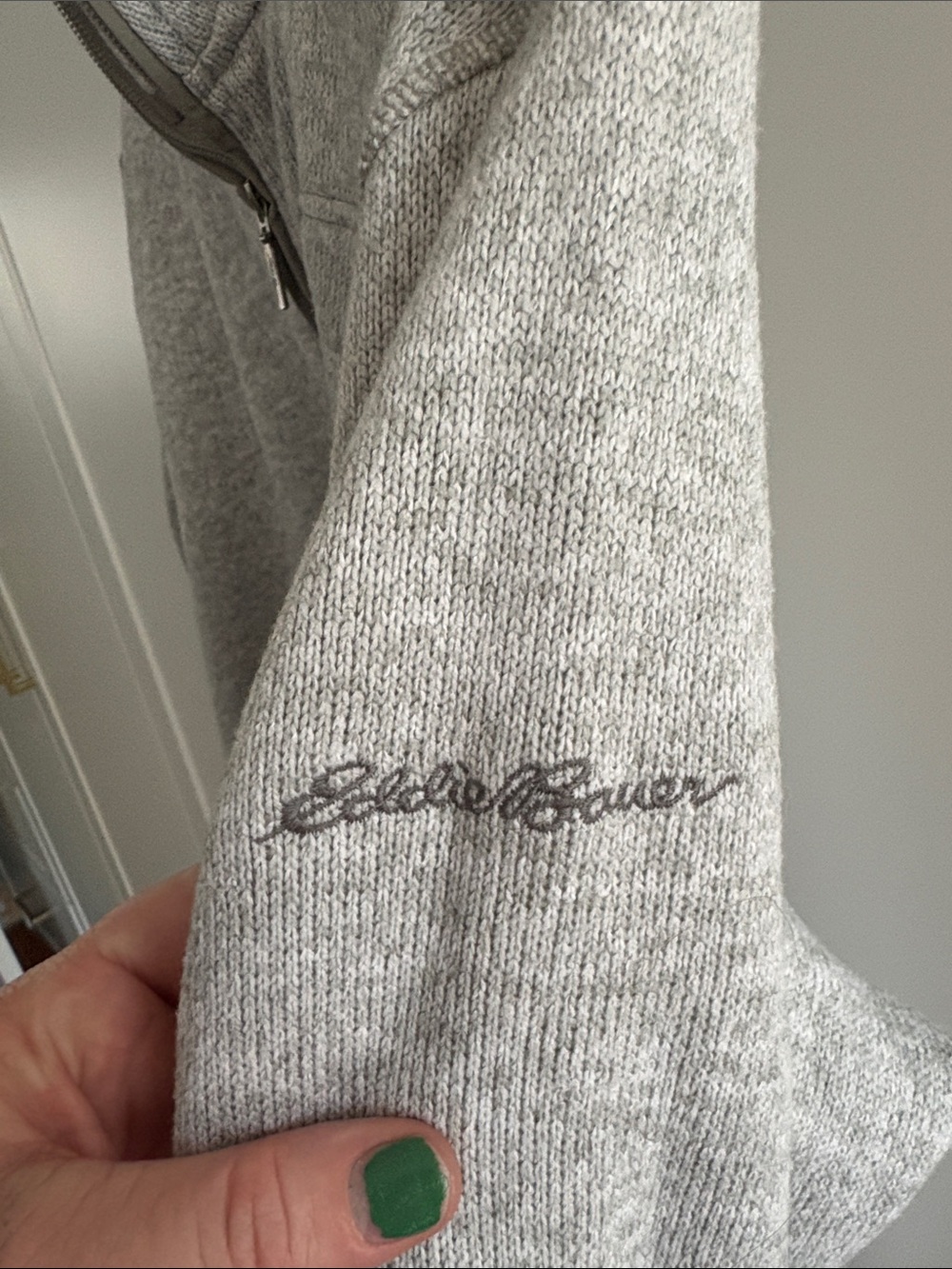 Eddie Bauer half zip fleece lined sweater pull over - Picture 6 of 8
